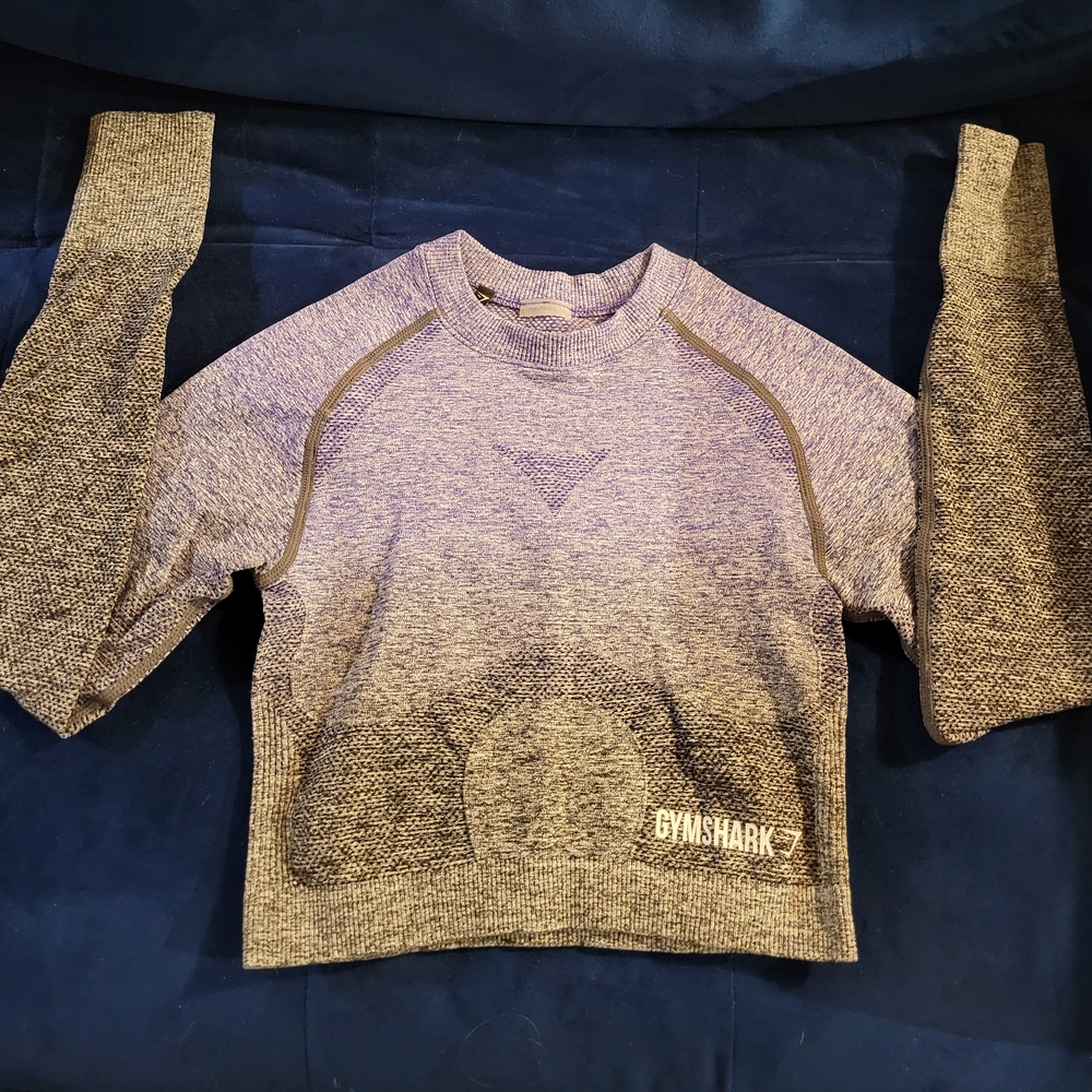 Gymshark Gray Long Sleeve Crop Top